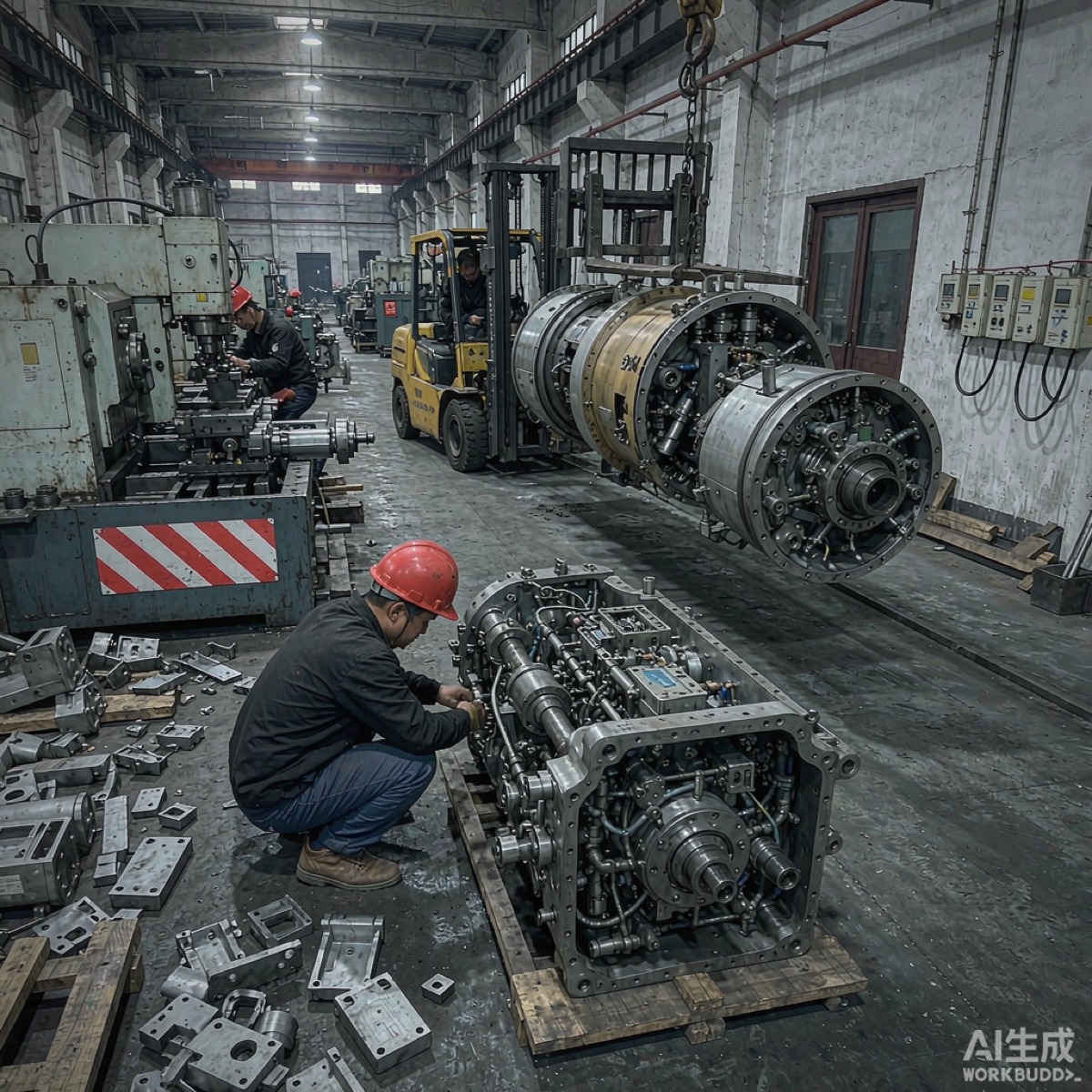 闲置车间整厂设备打包拆除现场